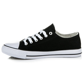 Baskets à lacets avec patchs le noir 3