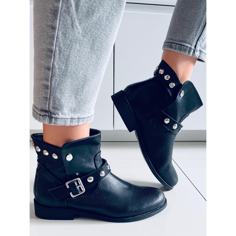 BM Les bottines plates Cressida Noir pour femme 1