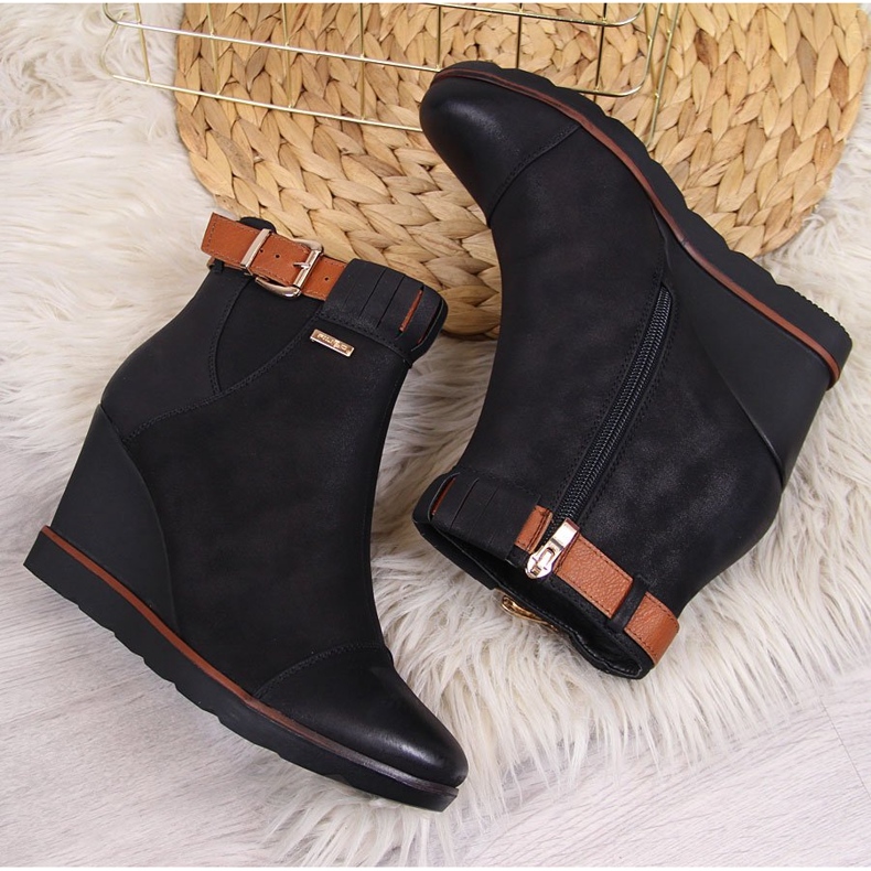 Noir Baskets compensées Filippo noires le noir 2