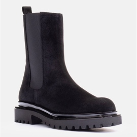 Marco Shoes Bottines en daim le noir 3