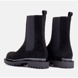 Marco Shoes Bottines en daim noir 1