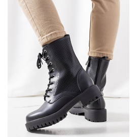 Bottes noires sur une semelle haute Loop 2
