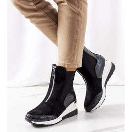 PA1 Baskets noires sur le compensé Triaca le noir 1