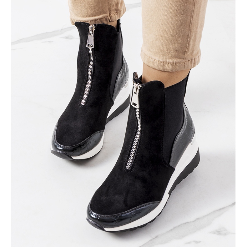 PA1 Baskets noires sur le compensé Triaca 2