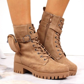 Trappeur avec une poche, suède isolé Jezzi W JEZ370 beige 2 Trappeur avec une poche, suède isolé Jezzi W JEZ370 beige 2