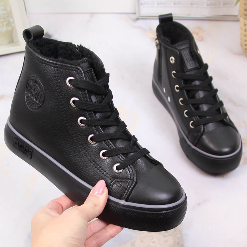 Baskets noires pour enfants à haute isolation Big Star KK374228 1