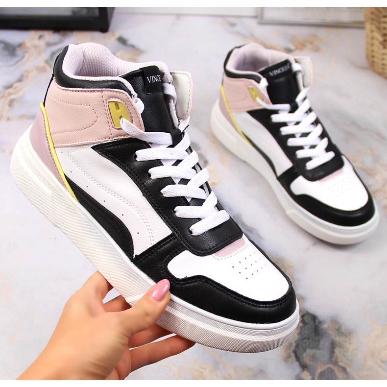 Baskets montantes Vinceza multicolores blanc 1