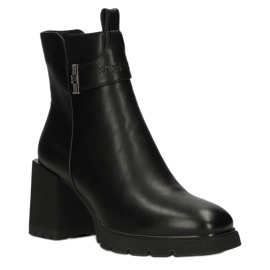 Bottes Chelsea chaudes sur le poteau, isolées Filippo W PAW383 noir 2
