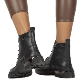 Bottes isolées en cuir Filippo W PAW377B noir 1