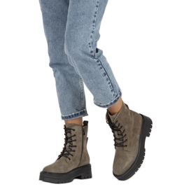Bottes isolées en cuir suédé Filippo W PAW379B brun 4