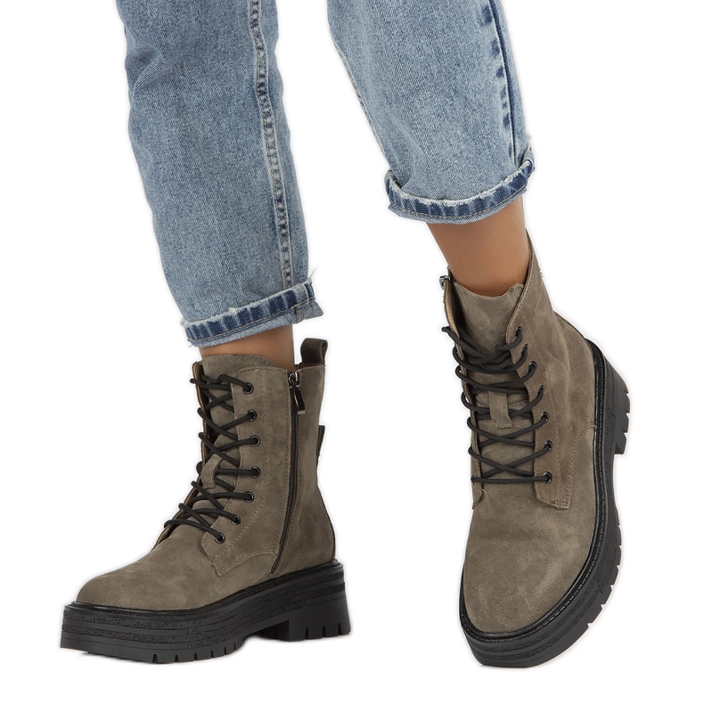 Bottes isolées en cuir suédé Filippo W PAW379B brun 1