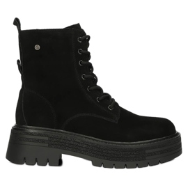Bottes isolées en cuir suédé Filippo W PAW379A noir 1