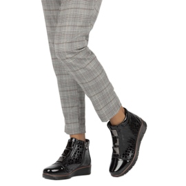 Bottes compensées isolées en cuir Filippo W PAW277A le noir 3