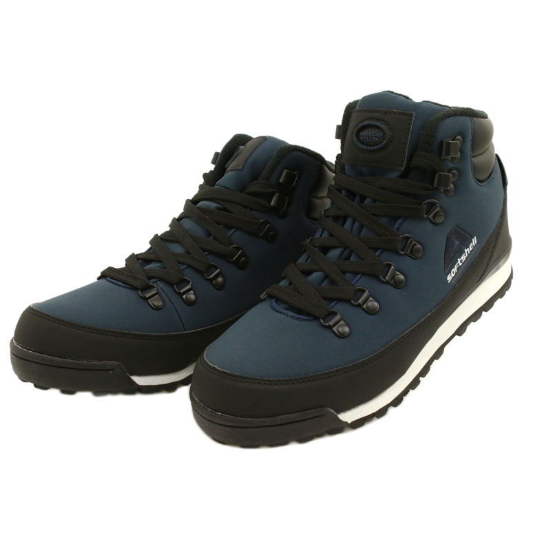 American Club Bottes d'hiver de trekking américaines avec membrane WT61.Bleu marine noir 2