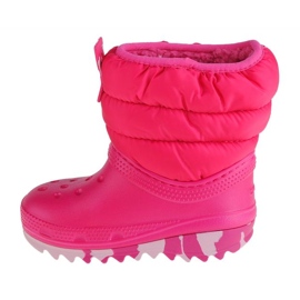 Chaussures Crocs Classic Neo Puff Boot pour tout-petits 207683-6X0 rose 1