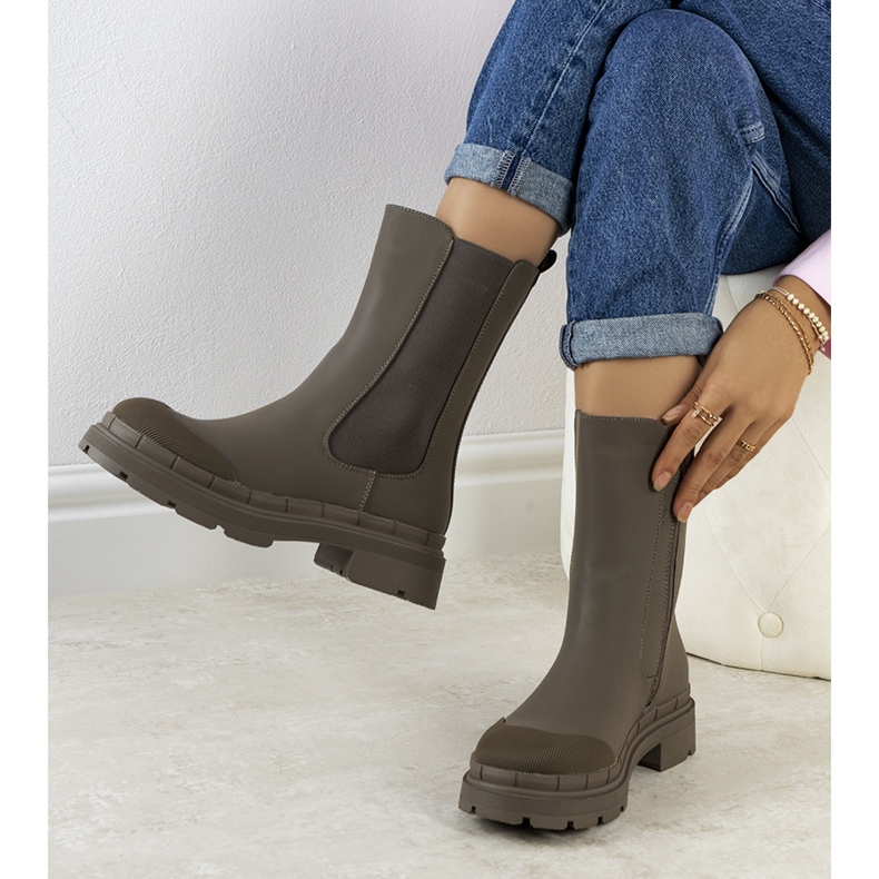 Boots Antede vert foncé mat 1