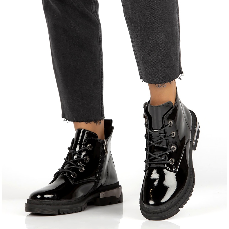 Bottes Laquées Chaudes Filippo DBT4173 BK le noir 1