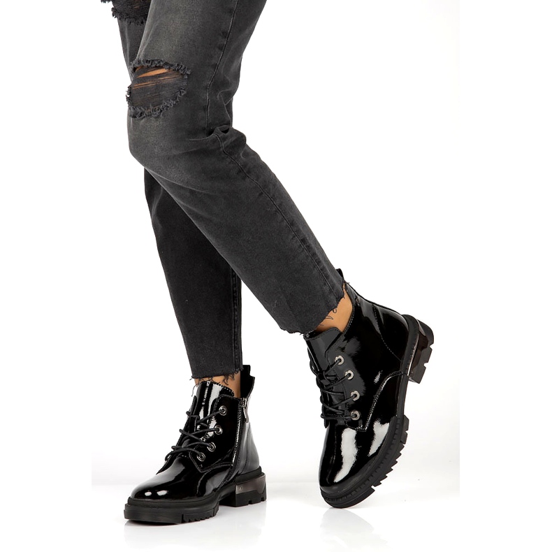 Bottes Laquées Chaudes Filippo DBT4173 BK noir 3