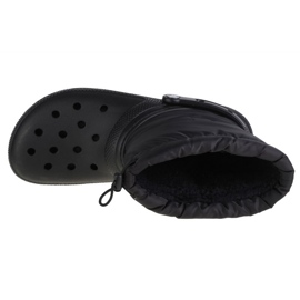 Botte bouffante néo doublée classique Crocs 206630-060 le noir 2