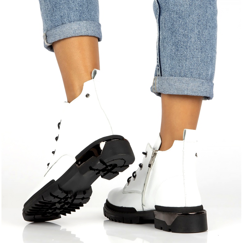 Filippo DBT4173 Bottes vernies isolées, blanc blanche 5