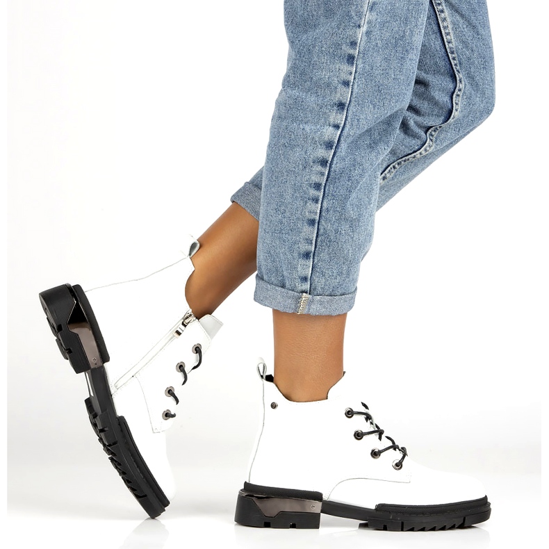 Filippo DBT4173 Bottes vernies isolées, blanc blanche 2