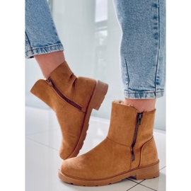 PA1 Bottines plates Kallen Camel brun 3