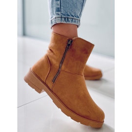 PA1 Bottines plates Kallen Camel brun 1