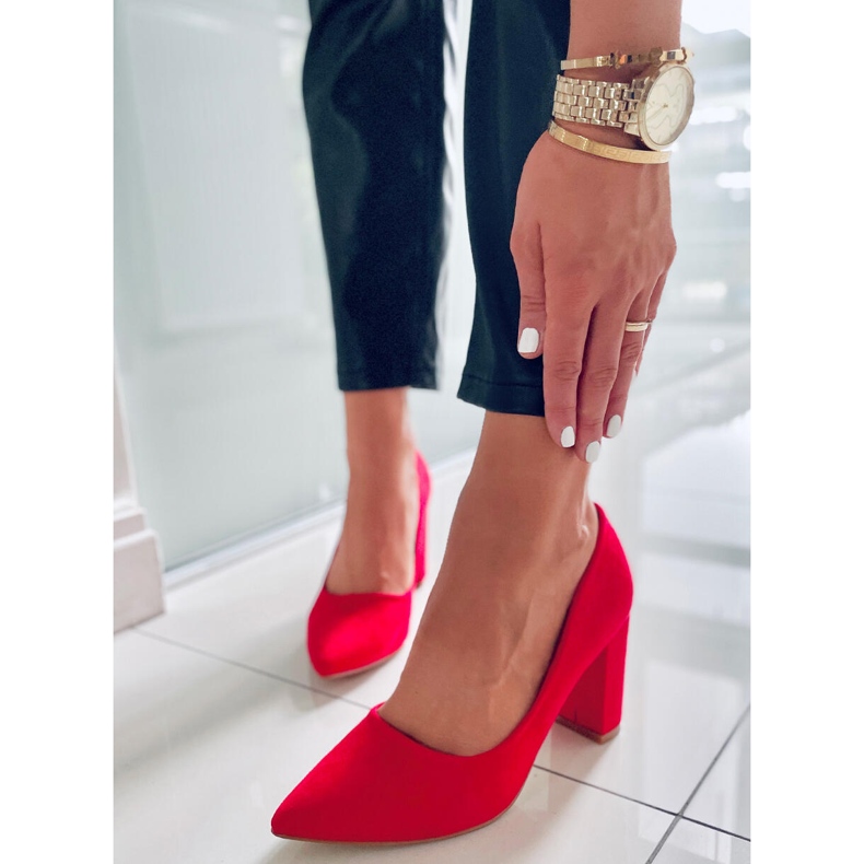 Escarpins sur le poteau Ivonne Red rouge 1