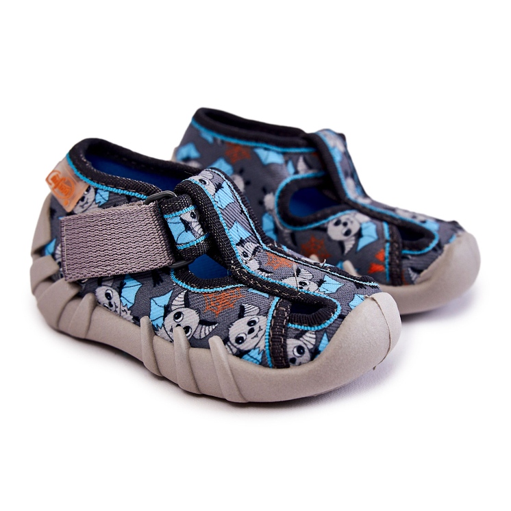 BEFADO S.A. Chaussons Befado Velcro 190P104 Bleu-Gris 1 BEFADO S.A. Chaussons Befado Velcro 190P104 Bleu-Gris 1