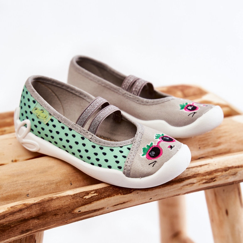 BEFADO S.A. Chaussons de la Ballerine Befado Chaton 116X304 Vert-Gris 1