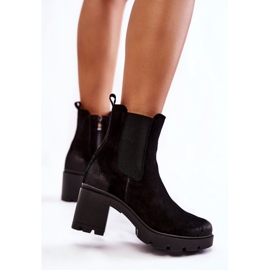 Bottes pour femmes en daim sur la plate-forme noire Martine le noir 4