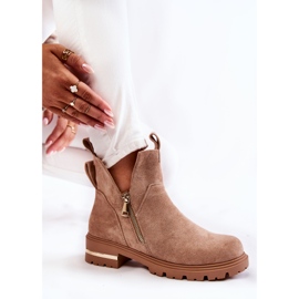 PG1 Boots en daim à découpes Beige Klarissa 3
