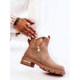 PG1 Boots en daim à découpes Beige Klarissa 5