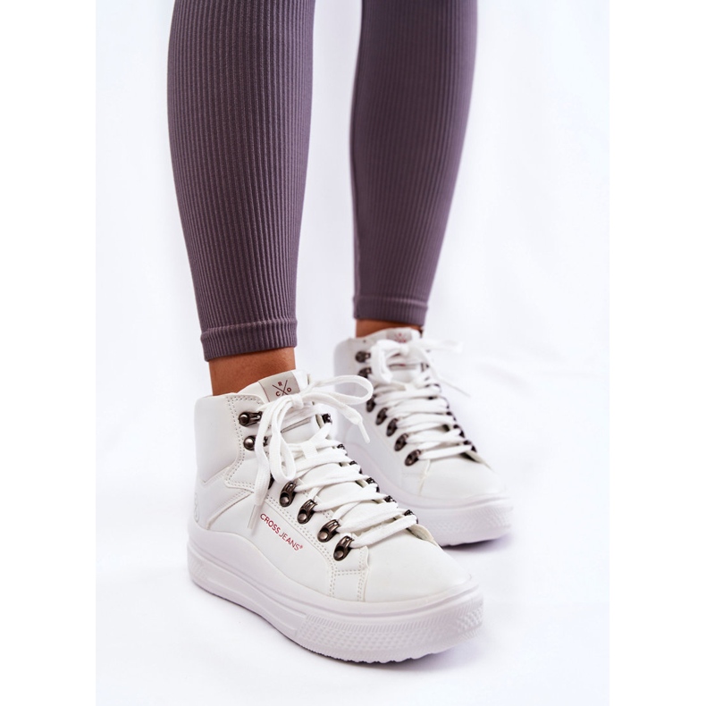 Baskets Hautes Femme Cross Jeans KK2R4028C Blanc 2