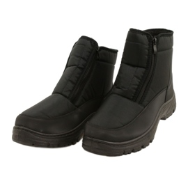 Bottes de neige pour hommes Avec fermetures à glissière News 22MN26-5011 noir 2