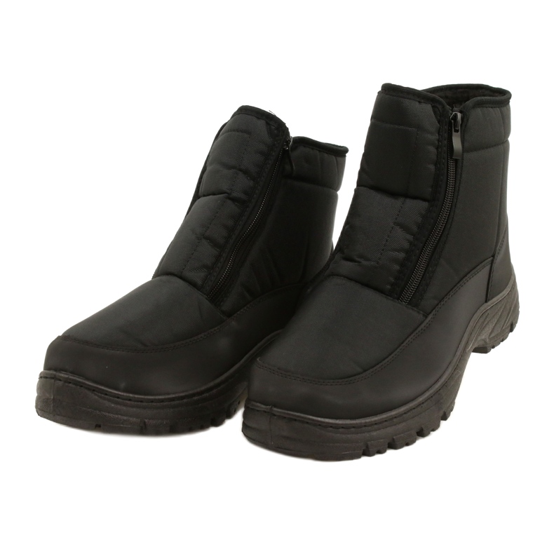 Bottes de neige pour hommes Avec fermetures à glissière News 22MN26-5011 noir 2