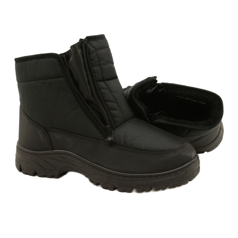 Bottes de neige pour hommes Avec fermetures à glissière News 22MN26-5011 noir 3