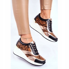 GOE Chaussures de sport pour femmes Baskets en cuir noir GG2N3044 le noir 4 GOE Chaussures de sport pour femmes Baskets en cuir noir GG2N3044 le noir 4