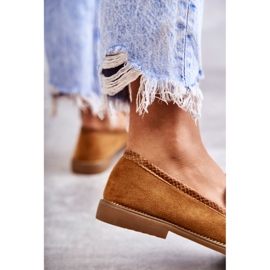 FB2 Mocassins Femme En Daim Avec Chaîne Camel Nolie brun 4