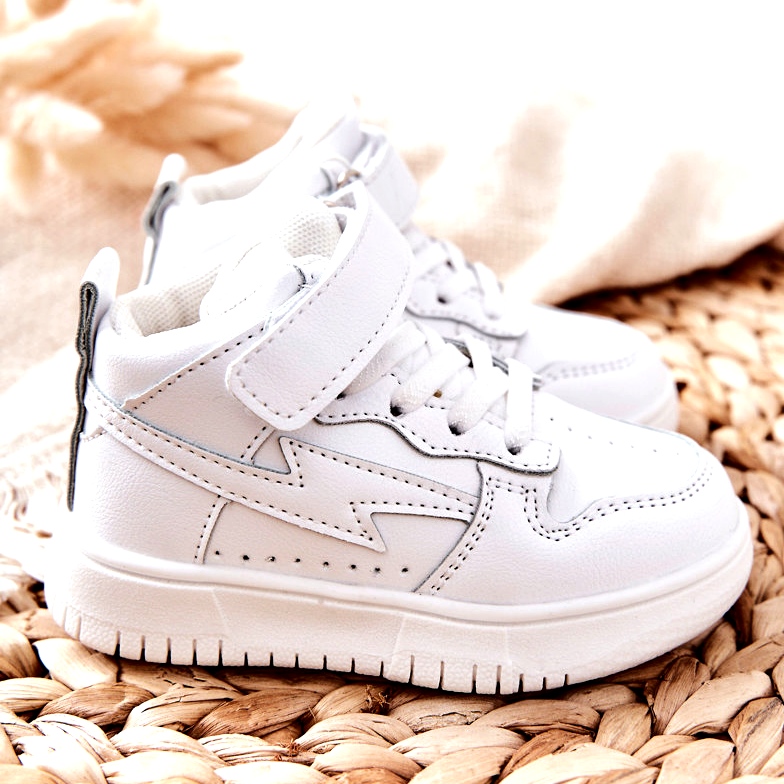 Chaussures de sport hautes pour enfants blanches 2 Chaussures de sport hautes pour enfants blanches 2