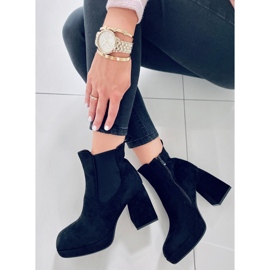 BM Bottines noires à talons larges Ciara le noir 3