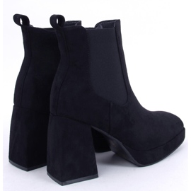 BM Bottines noires à talons larges Ciara le noir 1