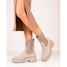 Ouvrières à tige flexible Shelovet beige 1