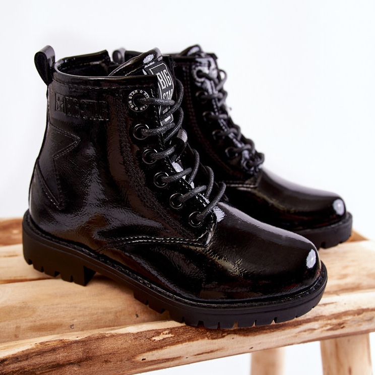 Bottes Chaudes Laquées Enfant Big Star II374045 Noir 1