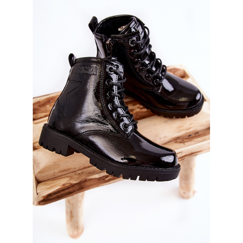 Bottes Chaudes Laquées Enfant Big Star II374045 Noir 2
