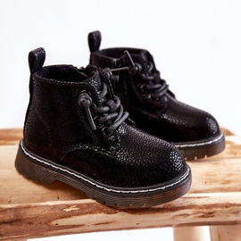 Bottes chaudes pour enfants avec fermeture éclair Noir Betsy 1