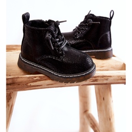 Bottes chaudes pour enfants avec fermeture éclair Noir Betsy 2
