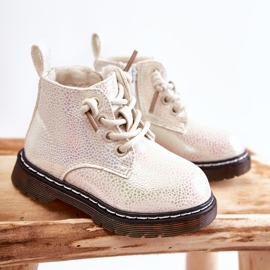 PA1 Bottes chaudes pour enfants avec fermeture éclair Blanc Betsy 1