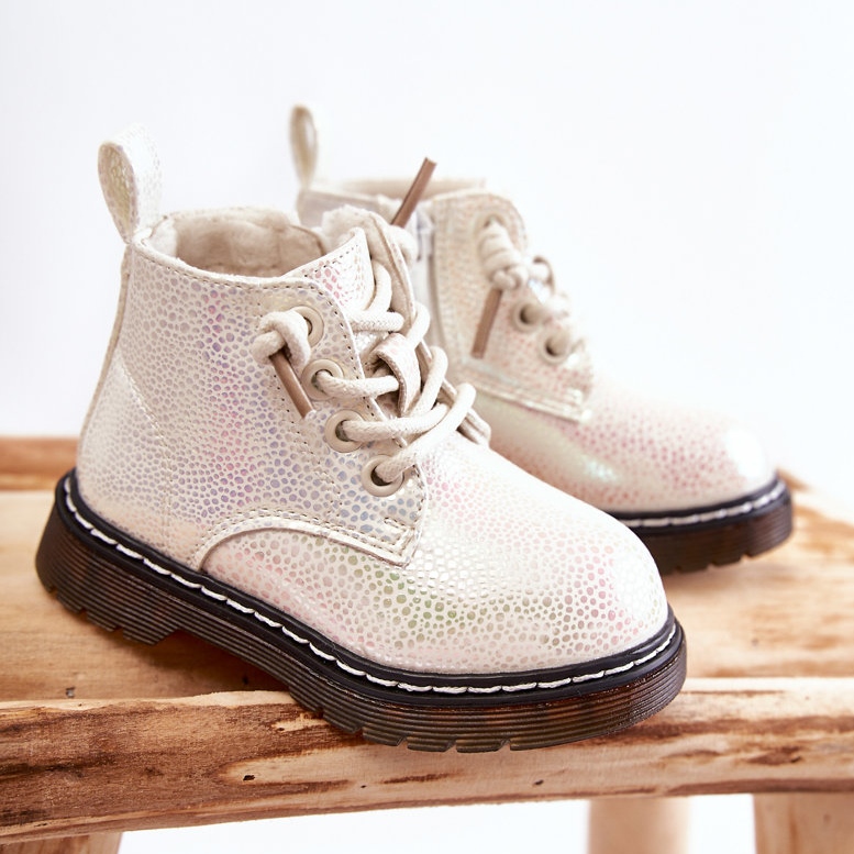 PA1 Bottes chaudes pour enfants avec fermeture éclair Blanc Betsy 1