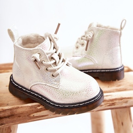 PA1 Bottes chaudes pour enfants avec fermeture éclair Blanc Betsy 2